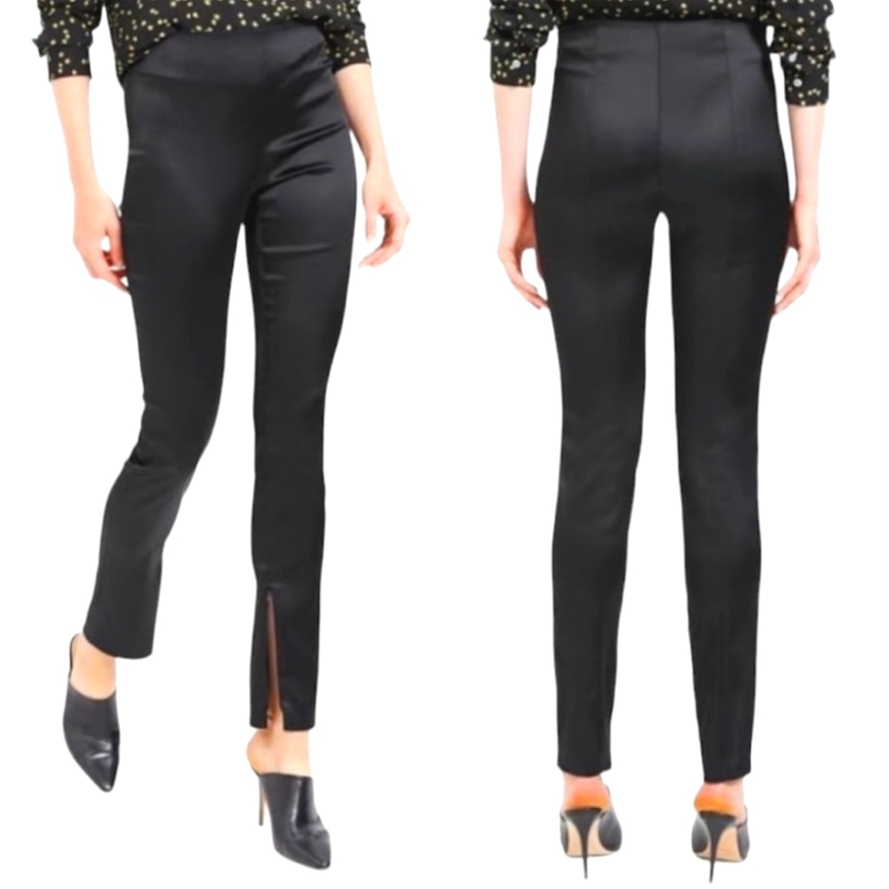 Theory satin zip skinny leggings size 0
